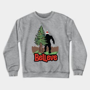 Christmas Believe Bigfoot Crewneck Sweatshirt